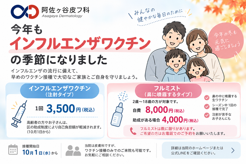 今年もインフルエンザワクチンの季節になりました。のアイキャッチ画像